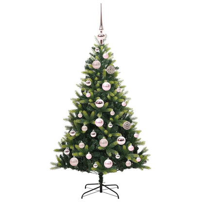 Kunstkerstboom Met Scharnier 150 Leds Groen Pvc En Pe