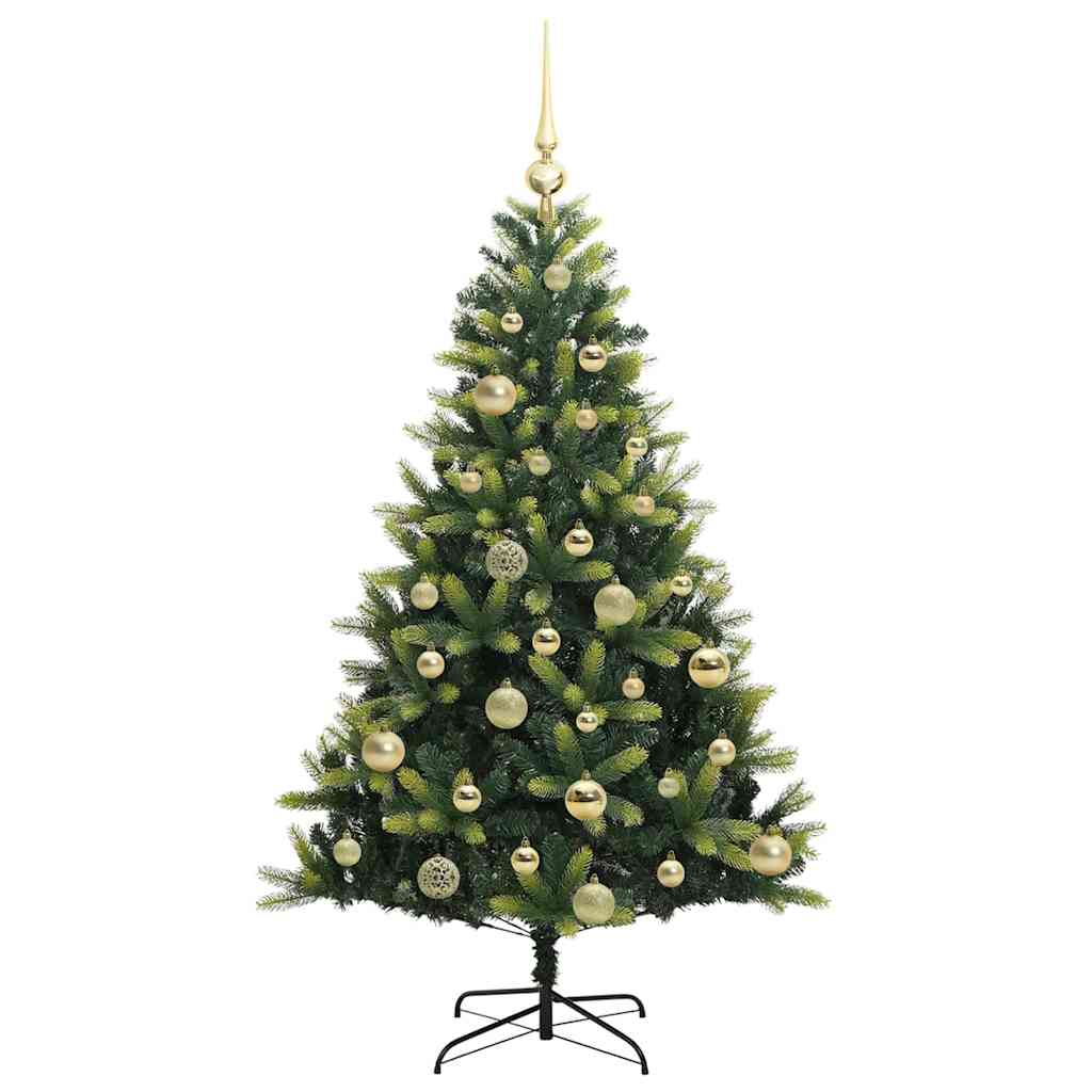 Kunstkerstboom Met Scharnier 150 Leds Groen Pvc En Pe
