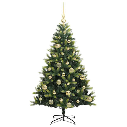 Kunstkerstboom Met Scharnier 150 Leds Groen Pvc En Pe