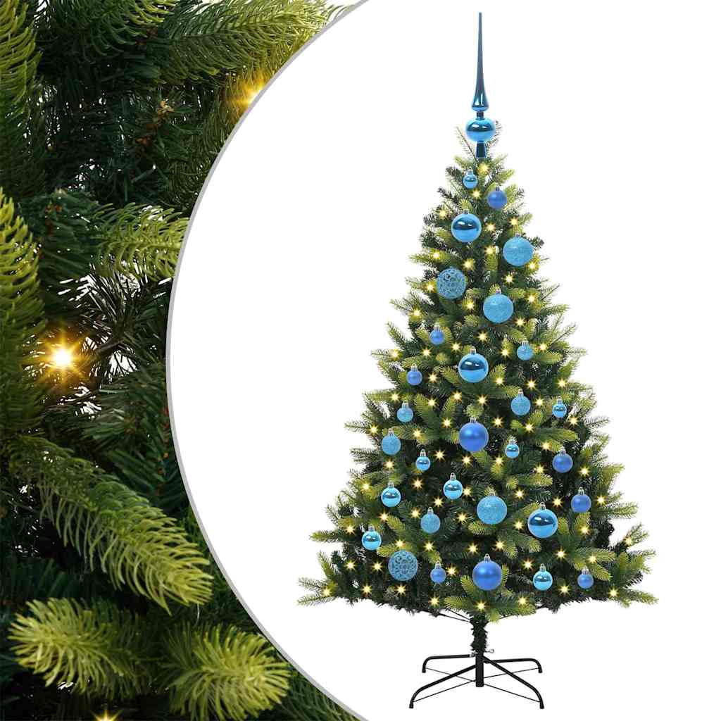 Kunstkerstboom Met Scharnier 150 Leds Groen Pvc En Pe