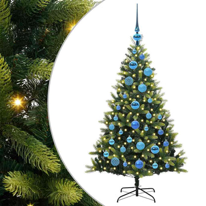 Kunstkerstboom Met Scharnier 150 Leds Groen Pvc En Pe