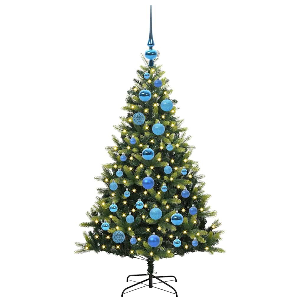 Kunstkerstboom Met Scharnier 150 Leds Groen Pvc En Pe