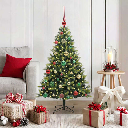 Kunstkerstboom Met Scharnier 150 Leds Groen Pvc En Pe