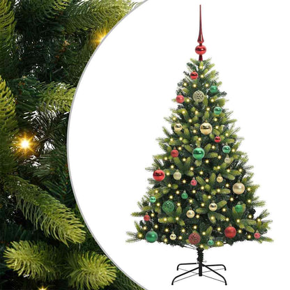 Kunstkerstboom Met Scharnier 150 Leds Groen Pvc En Pe