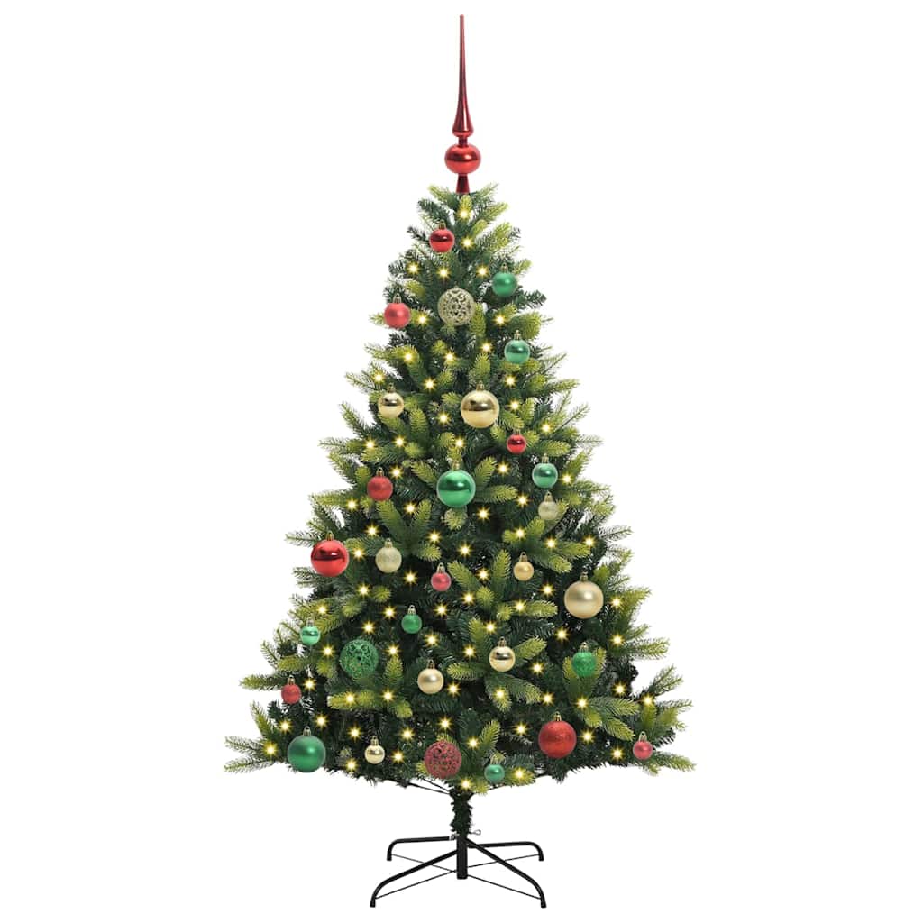 Kunstkerstboom Met Scharnier 150 Leds Groen Pvc En Pe