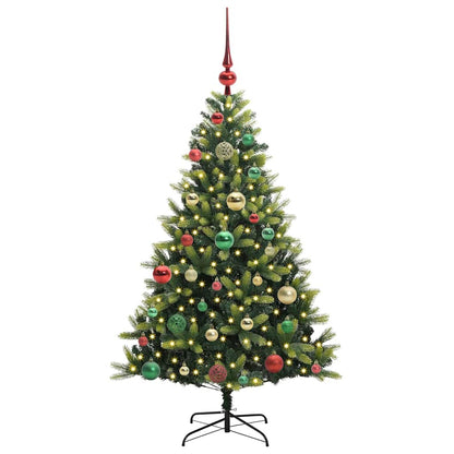 Kunstkerstboom Met Scharnier 150 Leds Groen Pvc En Pe