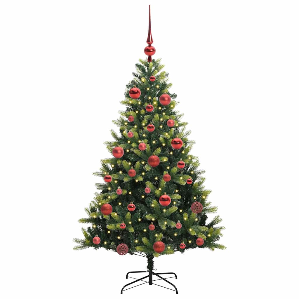 Kunstkerstboom Met Scharnier 150 Leds Groen Pvc En Pe