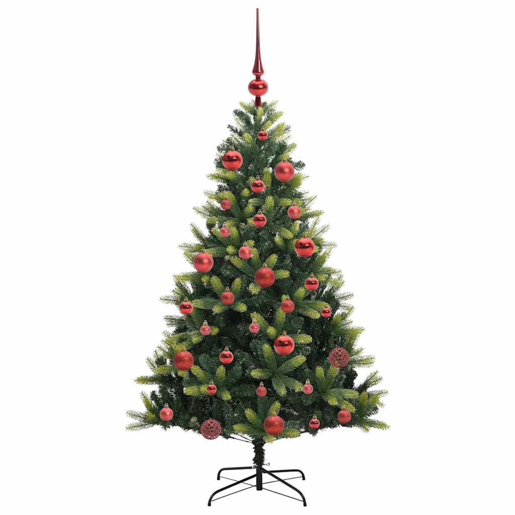 Kunstkerstboom Met Scharnier 150 Leds Groen Pvc En Pe