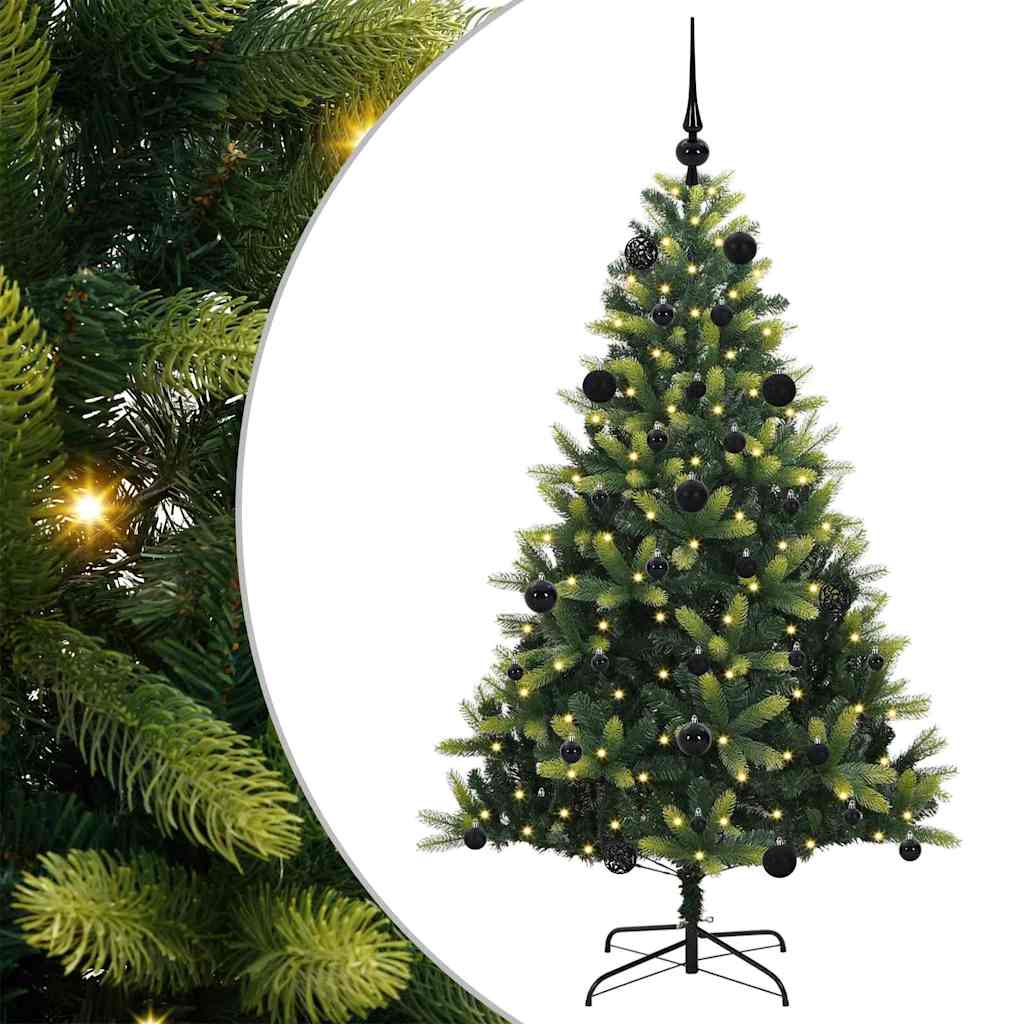 Kunstkerstboom Met Scharnier 150 Leds Groen Pvc En Pe