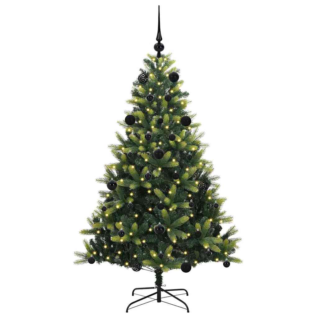 Kunstkerstboom Met Scharnier 150 Leds Groen Pvc En Pe