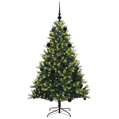 Kunstkerstboom Met Scharnier 150 Leds Groen Pvc En Pe