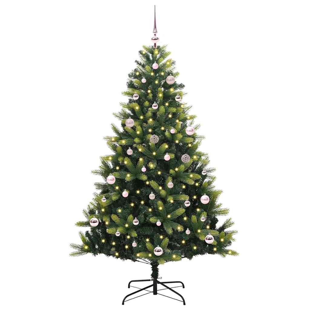 Kunstkerstboom Met Scharnier 150 Leds Groen Pvc En Pe