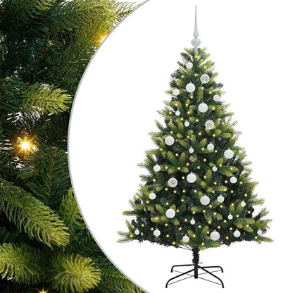 Kunstkerstboom Met Scharnier 150 Leds Groen Pvc En Pe