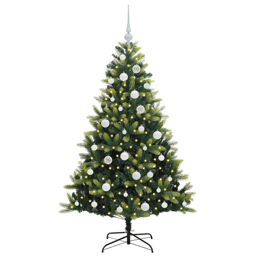 Kunstkerstboom Met Scharnier 150 Leds Groen Pvc En Pe