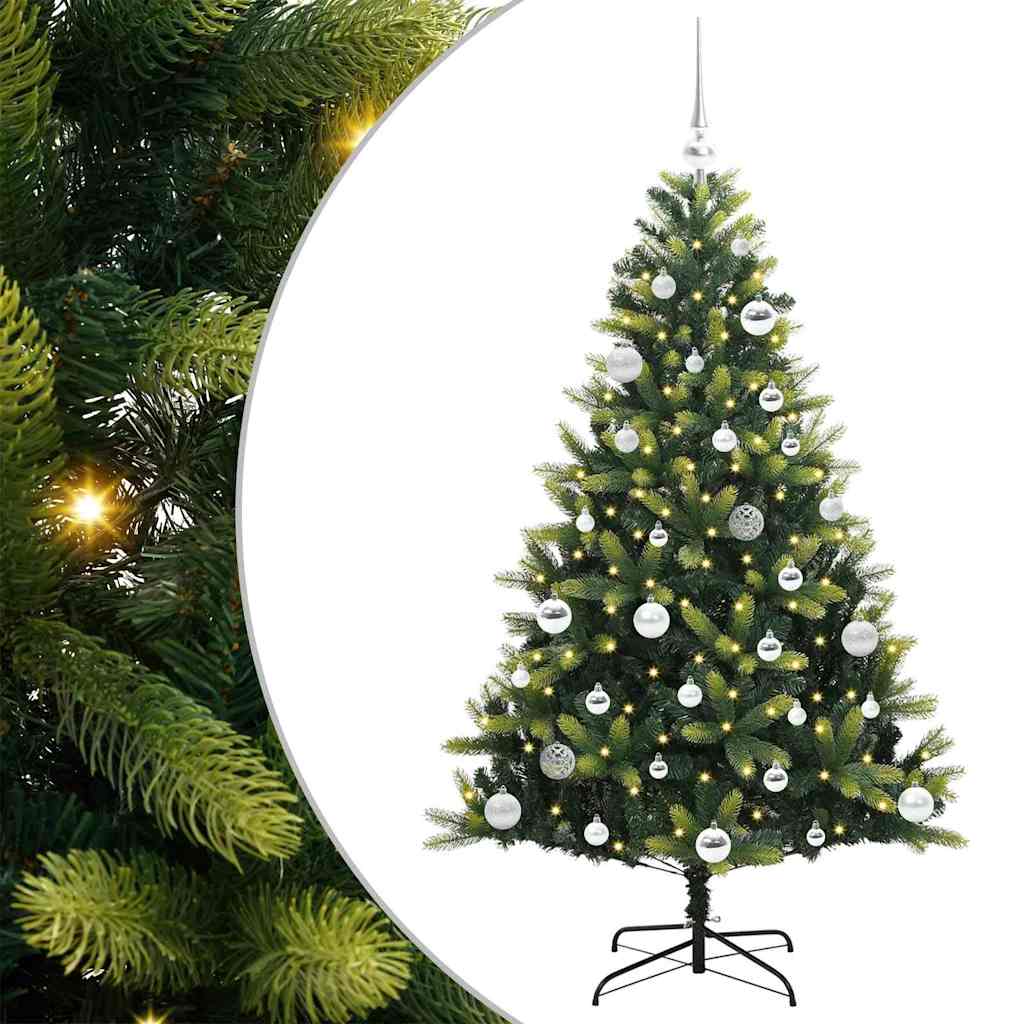 Kunstkerstboom Met Scharnier 150 Leds Groen Pvc En Pe