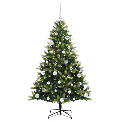 Kunstkerstboom Met Scharnier 150 Leds Groen Pvc En Pe