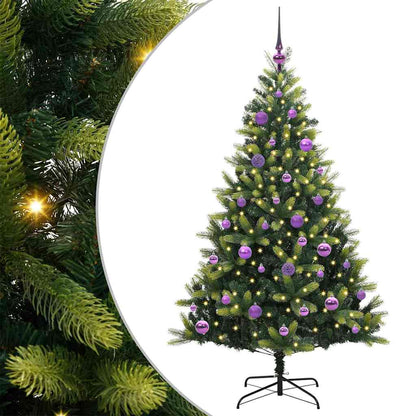 Kunstkerstboom Met Scharnier 150 Leds Groen Pvc En Pe