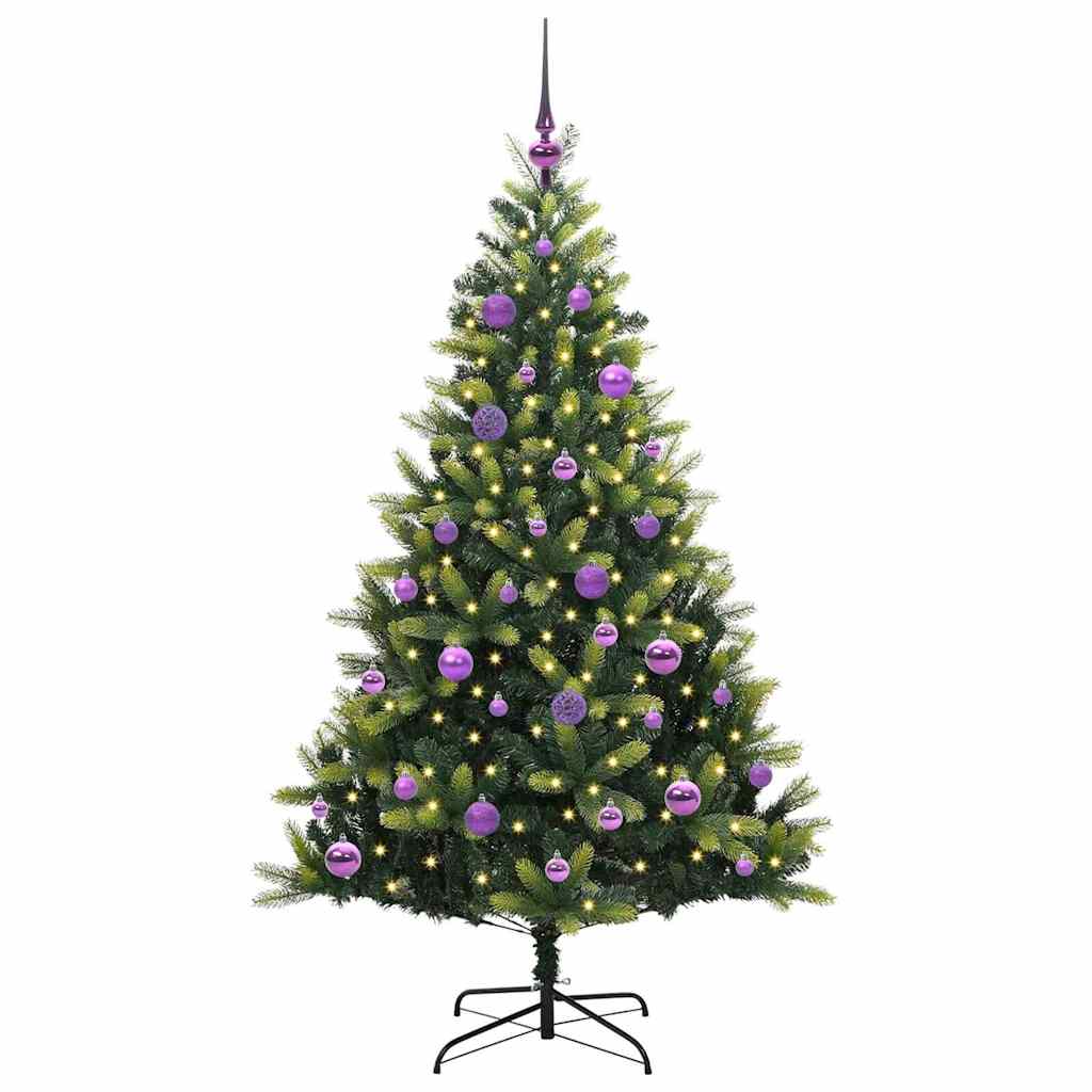 Kunstkerstboom Met Scharnier 150 Leds Groen Pvc En Pe