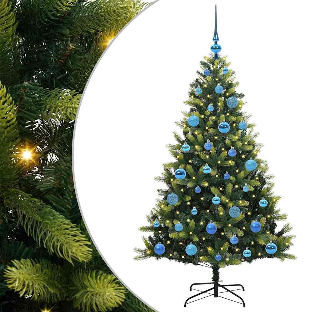 Kunstkerstboom Met Scharnier 150 Leds Groen Pvc En Pe