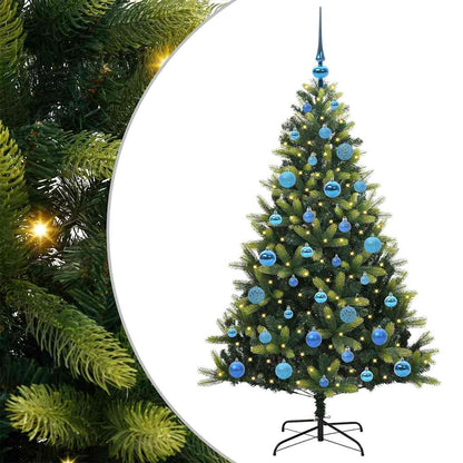 Kunstkerstboom Met Scharnier 150 Leds Groen Pvc En Pe