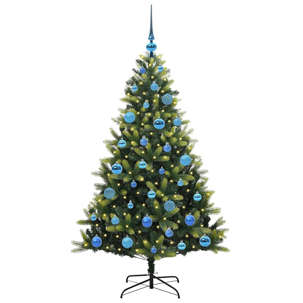 Kunstkerstboom Met Scharnier 150 Leds Groen Pvc En Pe