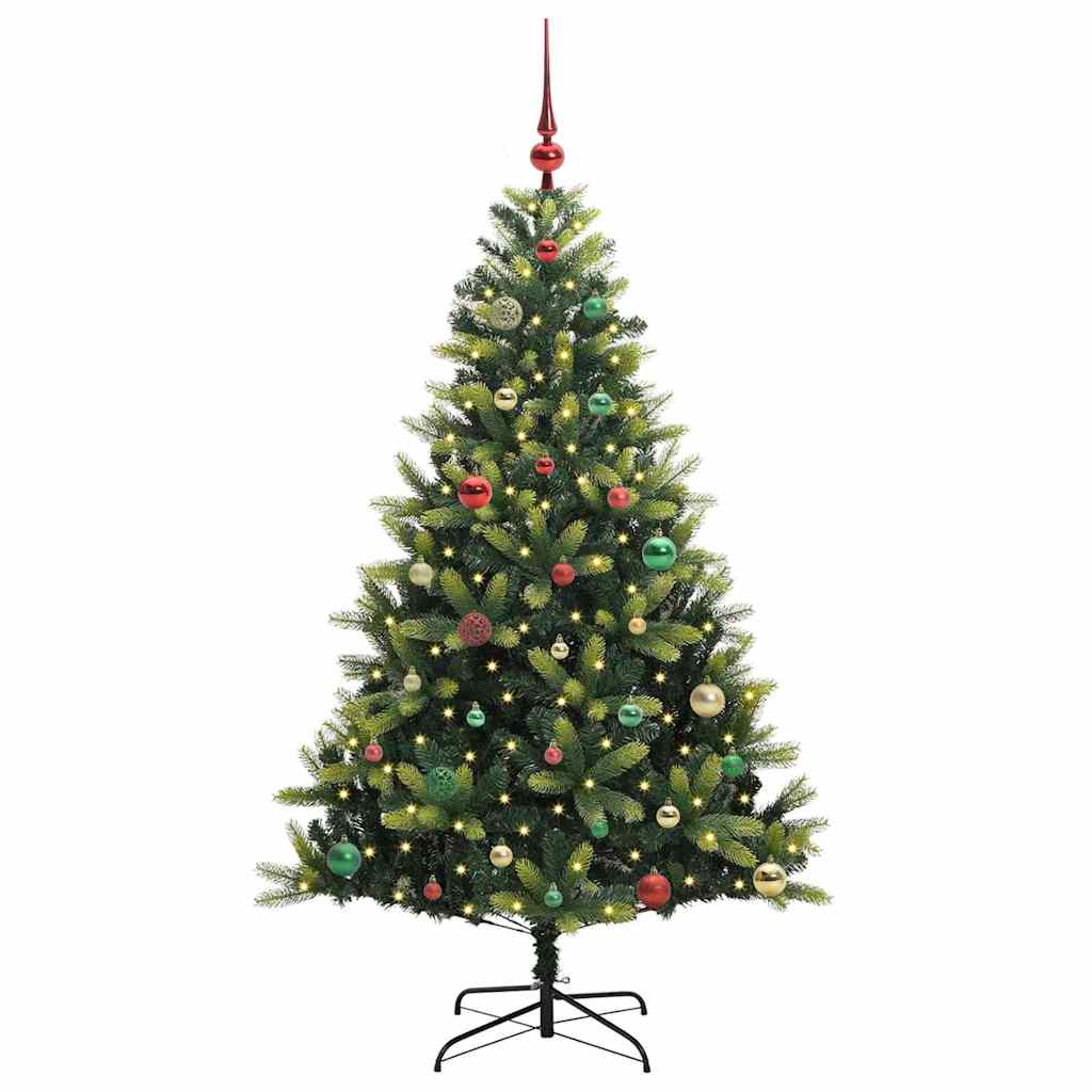 Kunstkerstboom Met Scharnier 150 Leds Groen Pvc En Pe