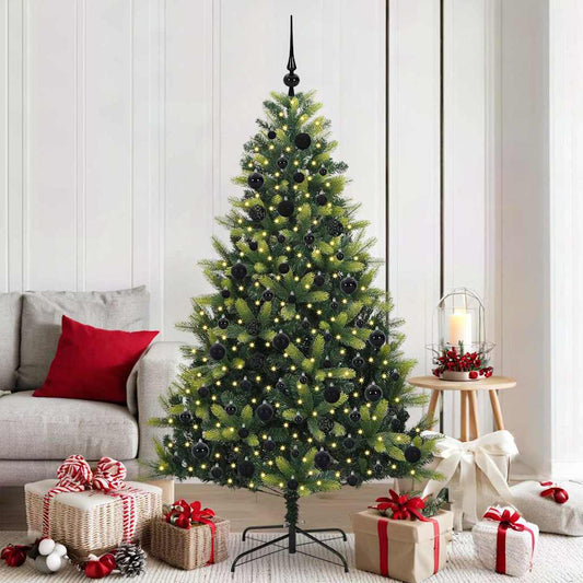 Kunst Kerstboom Met Scharnieren 300 Leds Groen Pvc En Pe