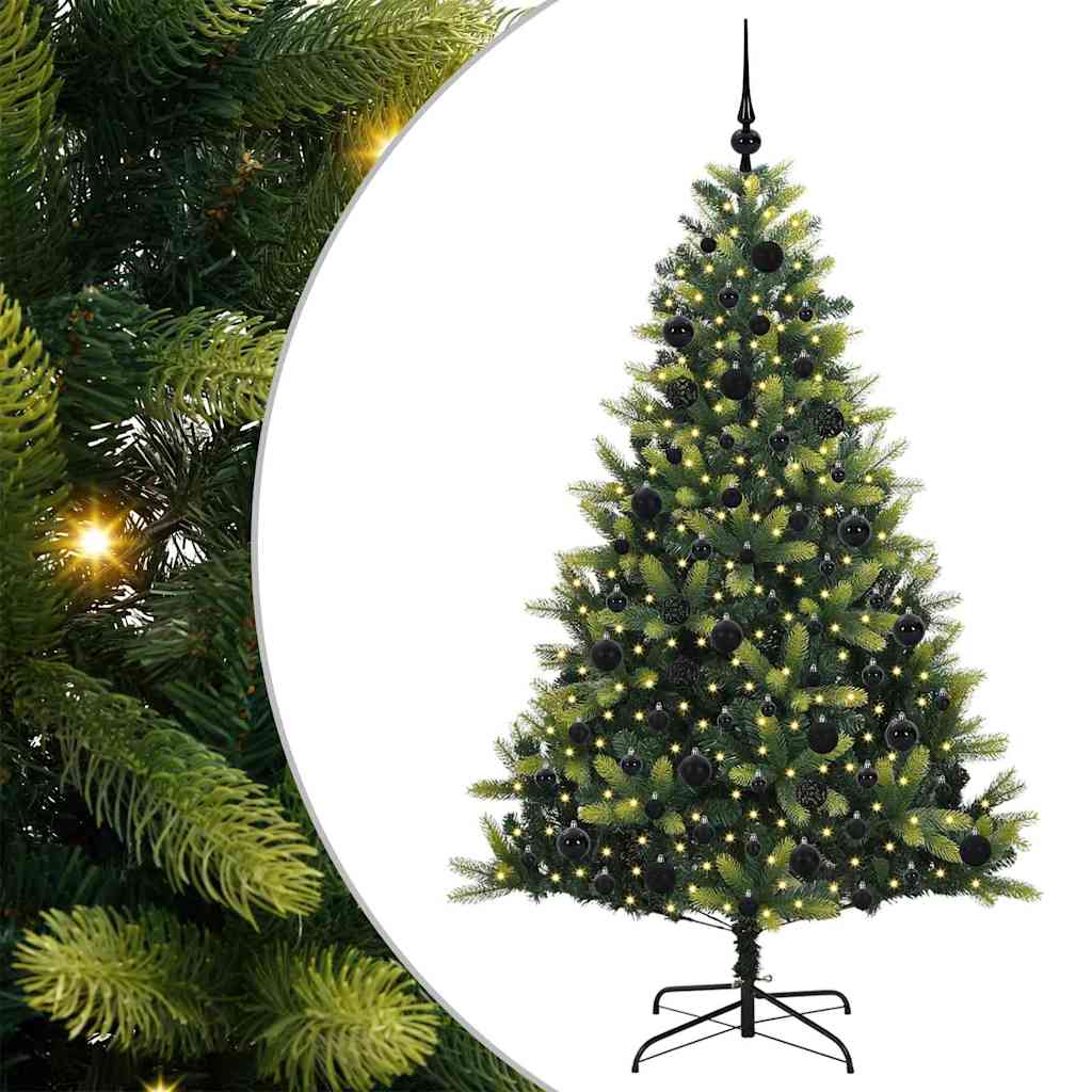 Kunst Kerstboom Met Scharnieren 300 Leds Groen Pvc En Pe