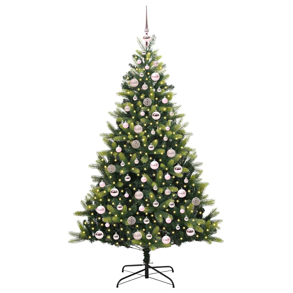 Kunstkerstboom Met Scharnier 300 Leds Groen Pvc En Pe