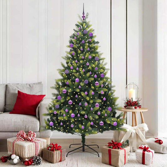 Kunstkerstboom Met Scharnieren 300 Leds Groen Pvc En Pe
