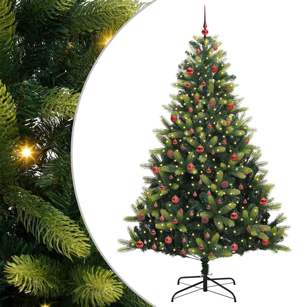 Kunstkerstboom Met Scharnieren 300 Leds Groen Pvc En Pe