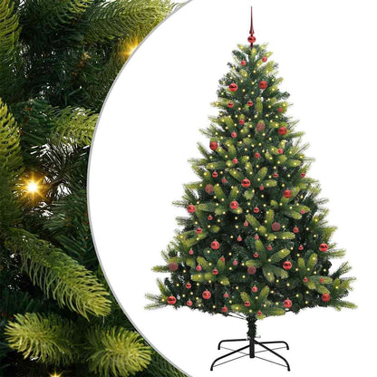 Kunstkerstboom Met Scharnieren 300 Leds Groen Pvc En Pe