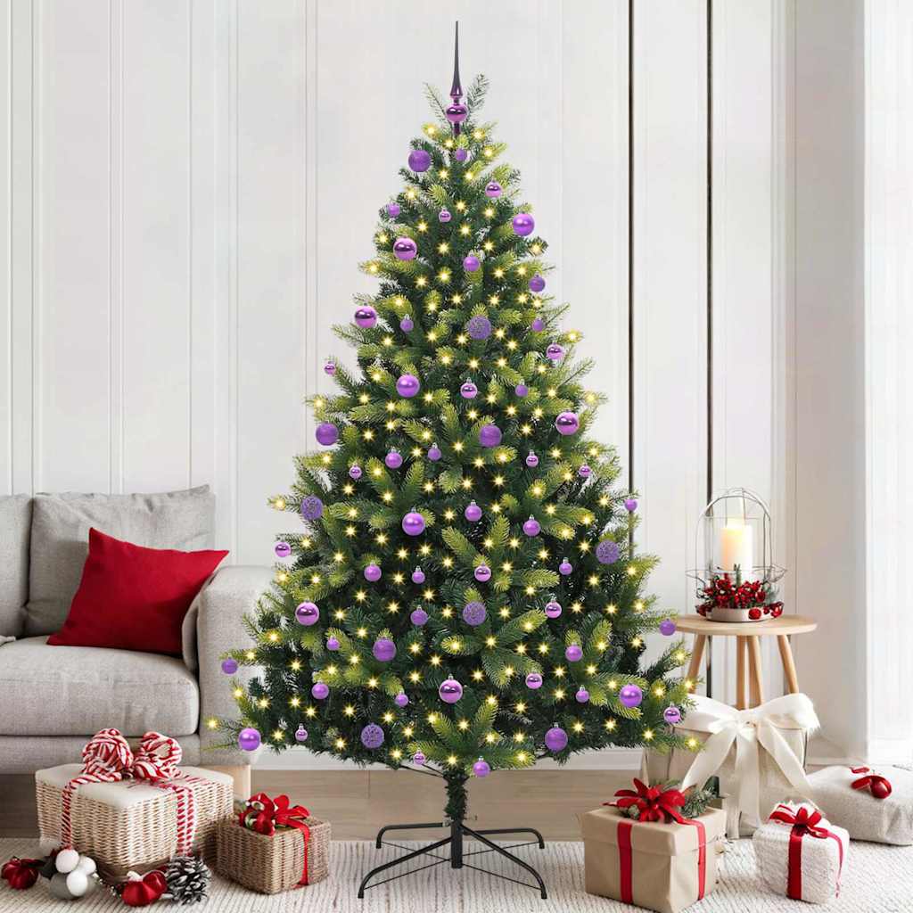 Kunst Kerstboom Met Scharnieren 300 Leds Groen Pvc En Pe