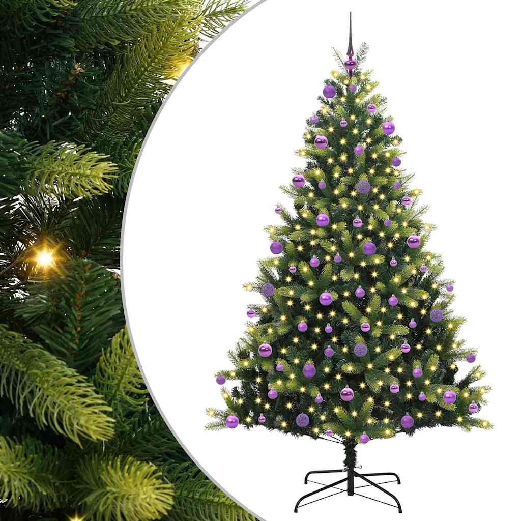 Kunst Kerstboom Met Scharnieren 300 Leds Groen Pvc En Pe