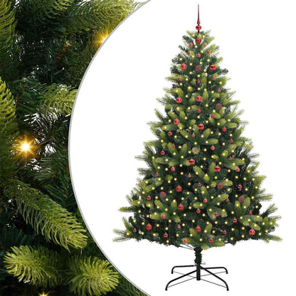 Artificial Hinged Kerstboom 300 Leds Groen Pvc En Pe