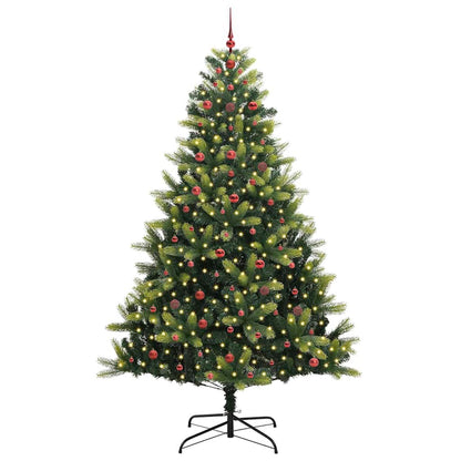 Artificial Hinged Kerstboom 300 Leds Groen Pvc En Pe