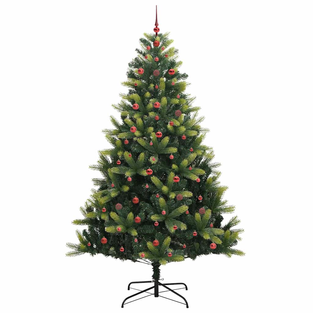 Artificial Hinged Kerstboom 300 Leds Groen Pvc En Pe