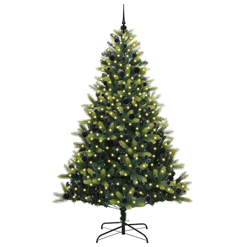 Kunstkerstboom Met Scharnier 300 Led's Groen Pvc En Pe