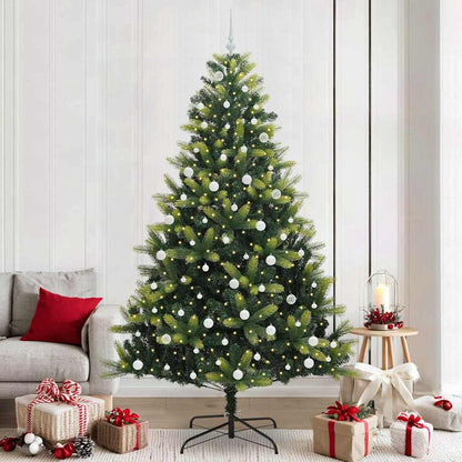 Artificial Hinged Kerstboom 300 Leds Groen Pvc En Pe