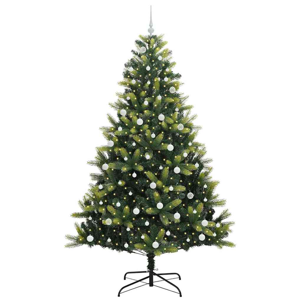 Artificial Hinged Kerstboom 300 Leds Groen Pvc En Pe