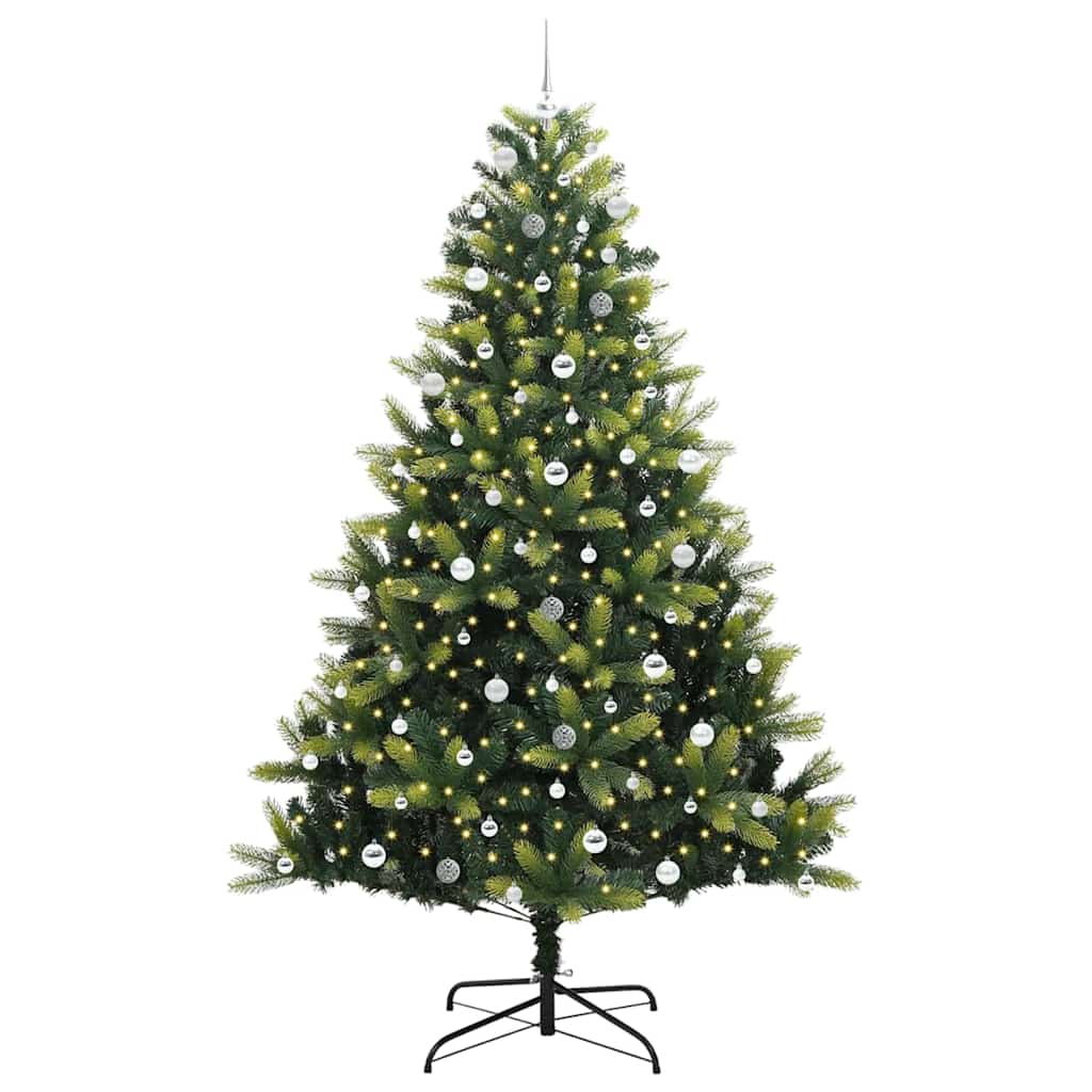 Kunstkerstboom Met Scharnier 300 Leds Groen Pvc En Pe