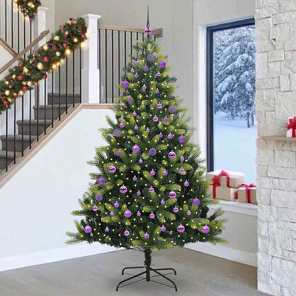 Kunst Kerstboom Met Scharnier 300 Leds Groen Pvc En Pe