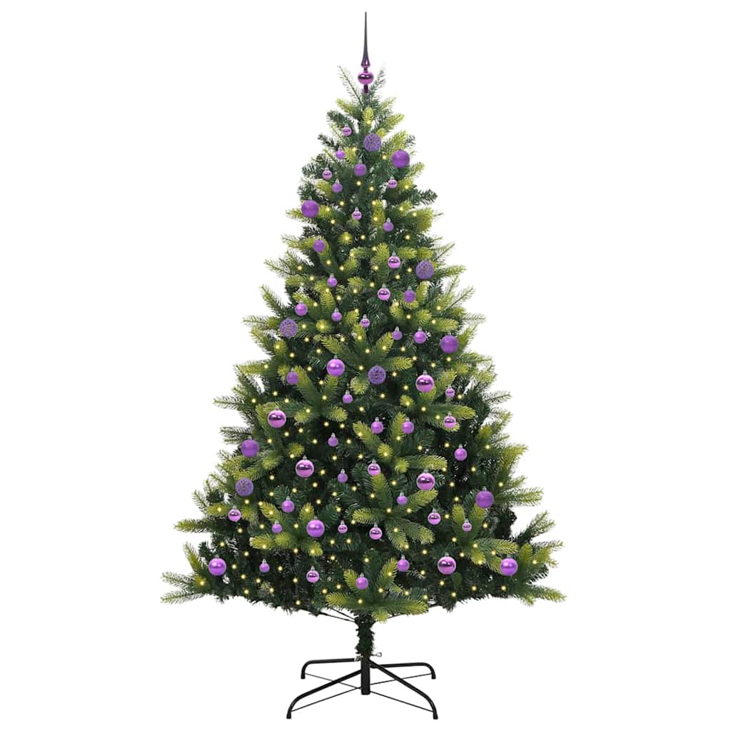Kunst Kerstboom Met Scharnier 300 Leds Groen Pvc En Pe