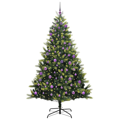 Kunst Kerstboom Met Scharnier 300 Leds Groen Pvc En Pe