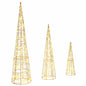 Kerstboom Met 90 Led 3 Pcs Warmwit 20 X 20 X 80 Cm Pet
