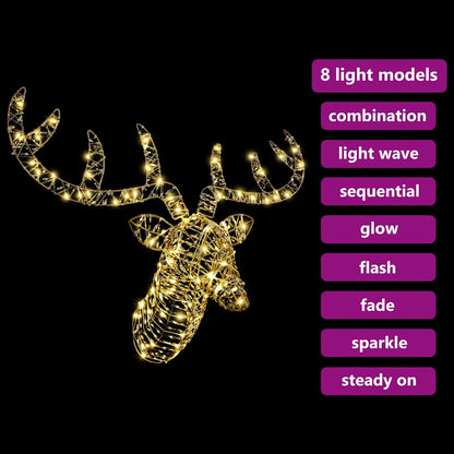 Rendier Trek Slede Warmwit 60 Cm Pet