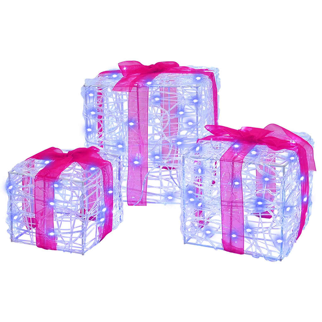 Cadeau Doos Met 60 Led 3 Pcs 20 X 20 X 20 Cm Acryl