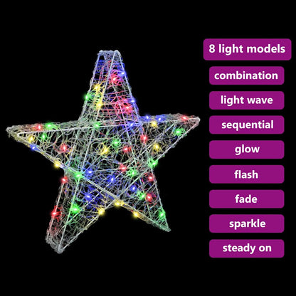 3D Ster Met 50 Led 55 X 53,5 X 10 Cm Acryl