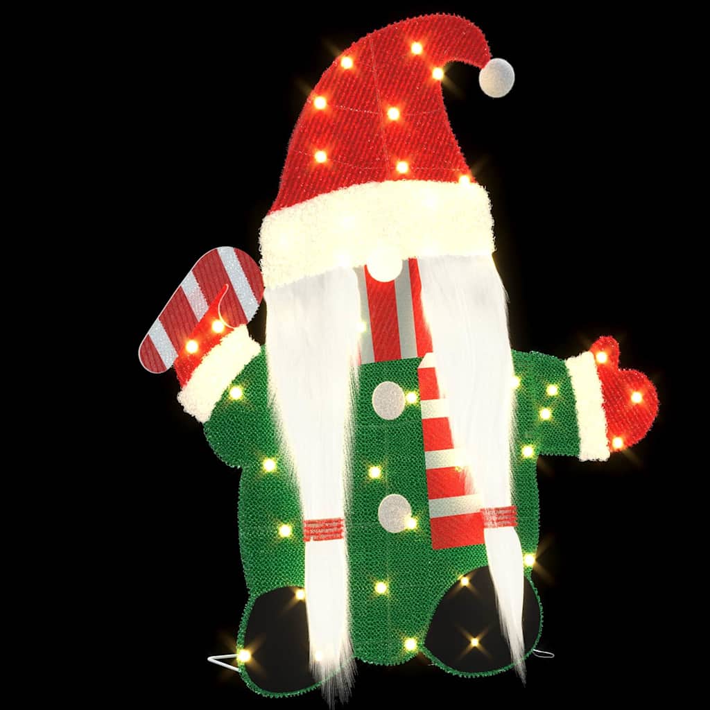 Verlichte Gnoom Warmwit 71 X 64 Cm Lurexfabric