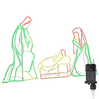 Verlichte Kerststal Met 550 Led Multikleur 112 X 72 Cm Pvc